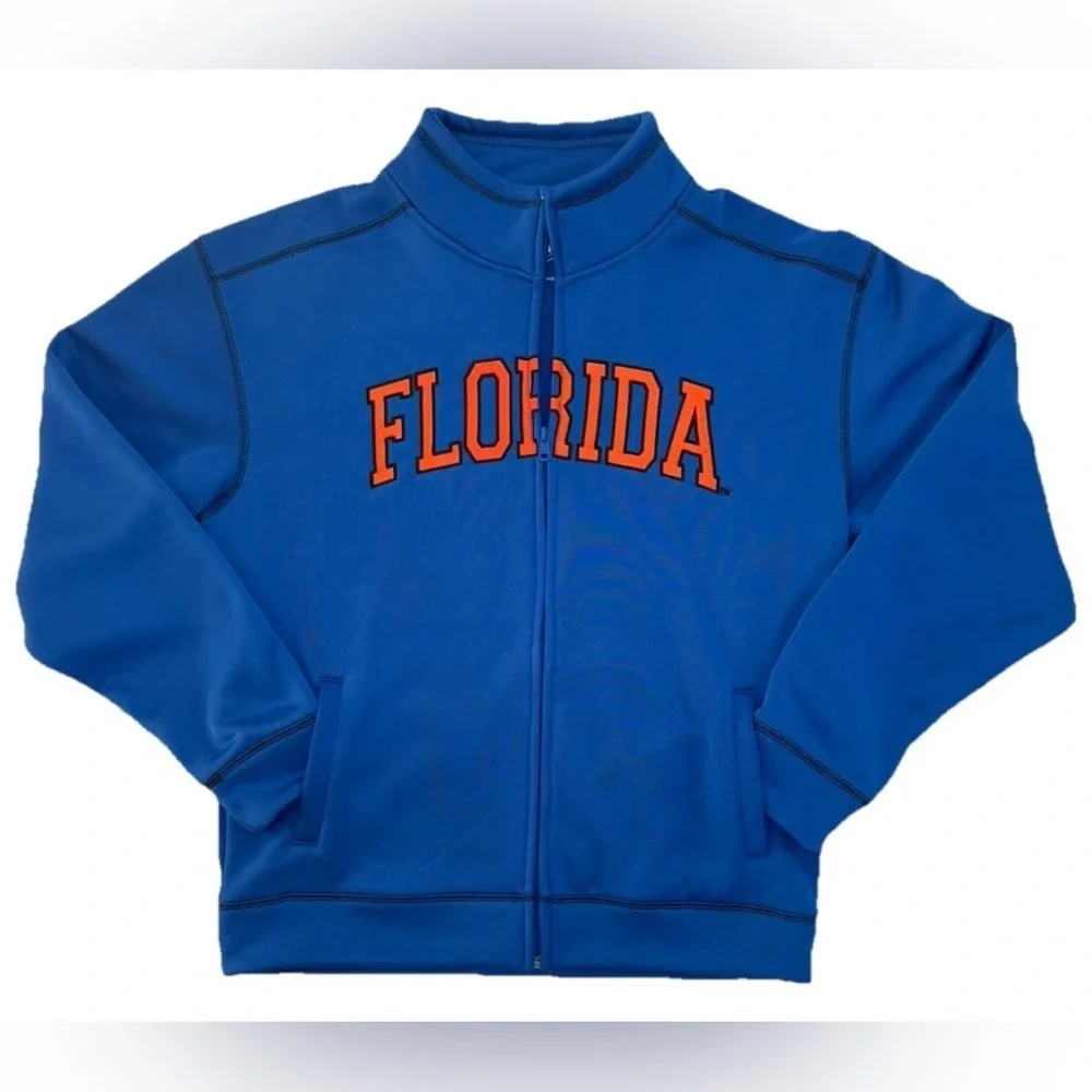 Florida Gators Full Zip Jacket Mens Size M Stitched Lettering Pockets Heavy Warm